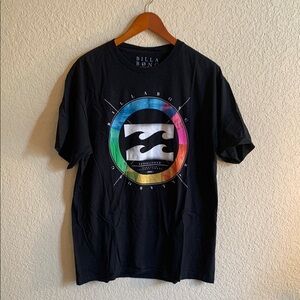 Billabong Black Short Sleeve Tee with Vibrant Logo